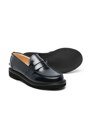 Navy blue leather loafers MONTELPARE TRADITION KIDS | MT1980102